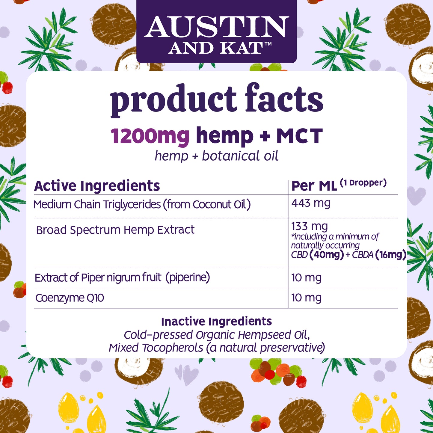 Hemp with MCT Oil - 1200mg