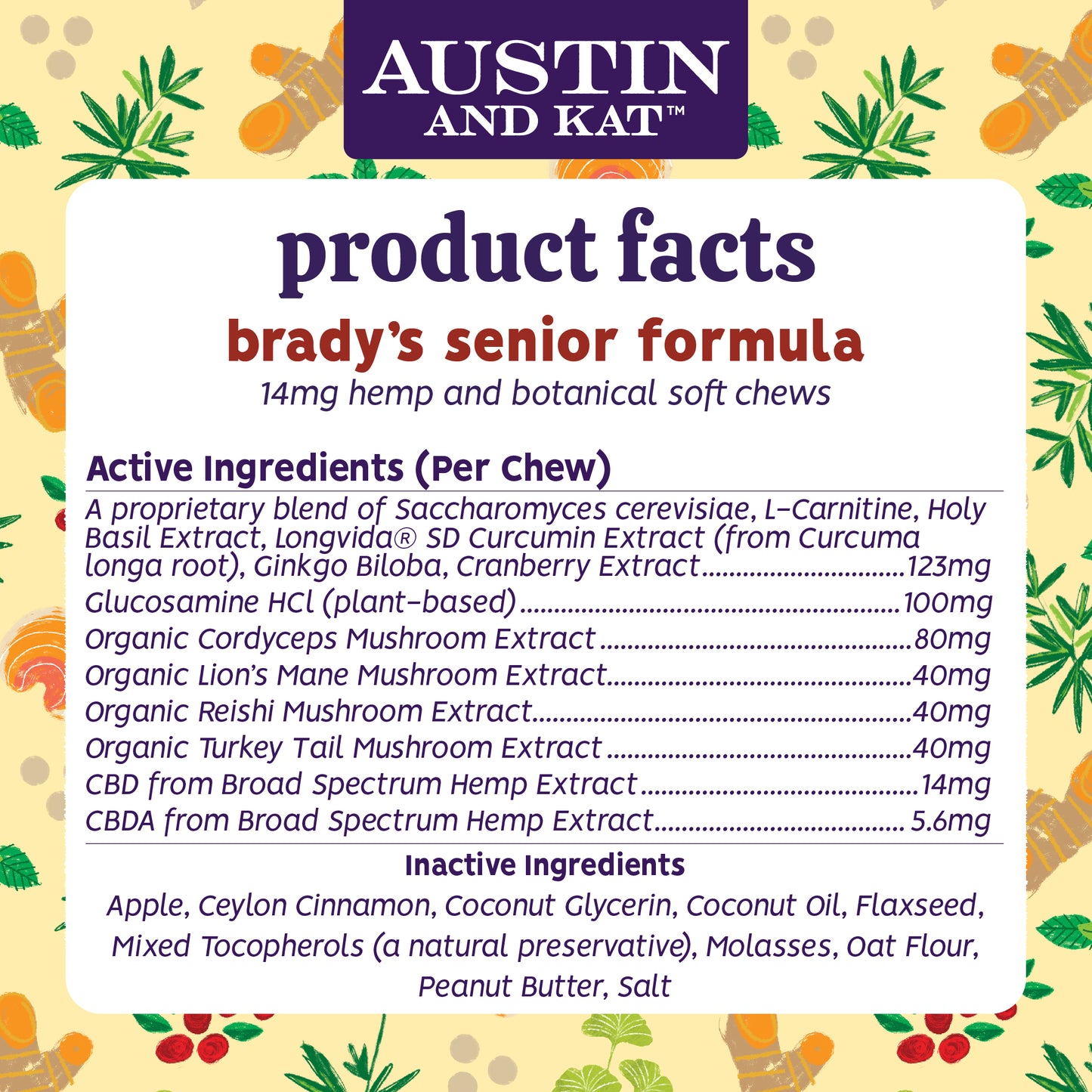 Senior Formula Chews - 14mg
