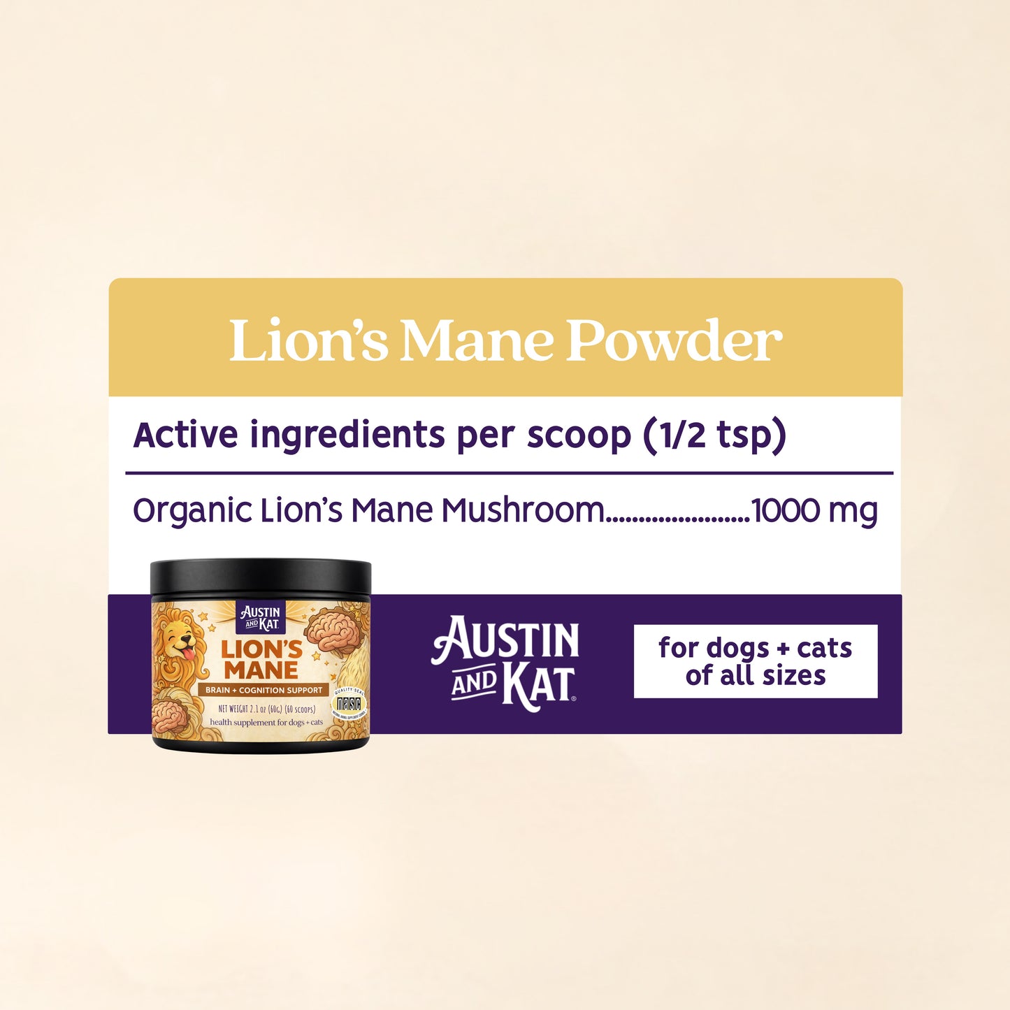 Lion's Mane Powder (no CBD)