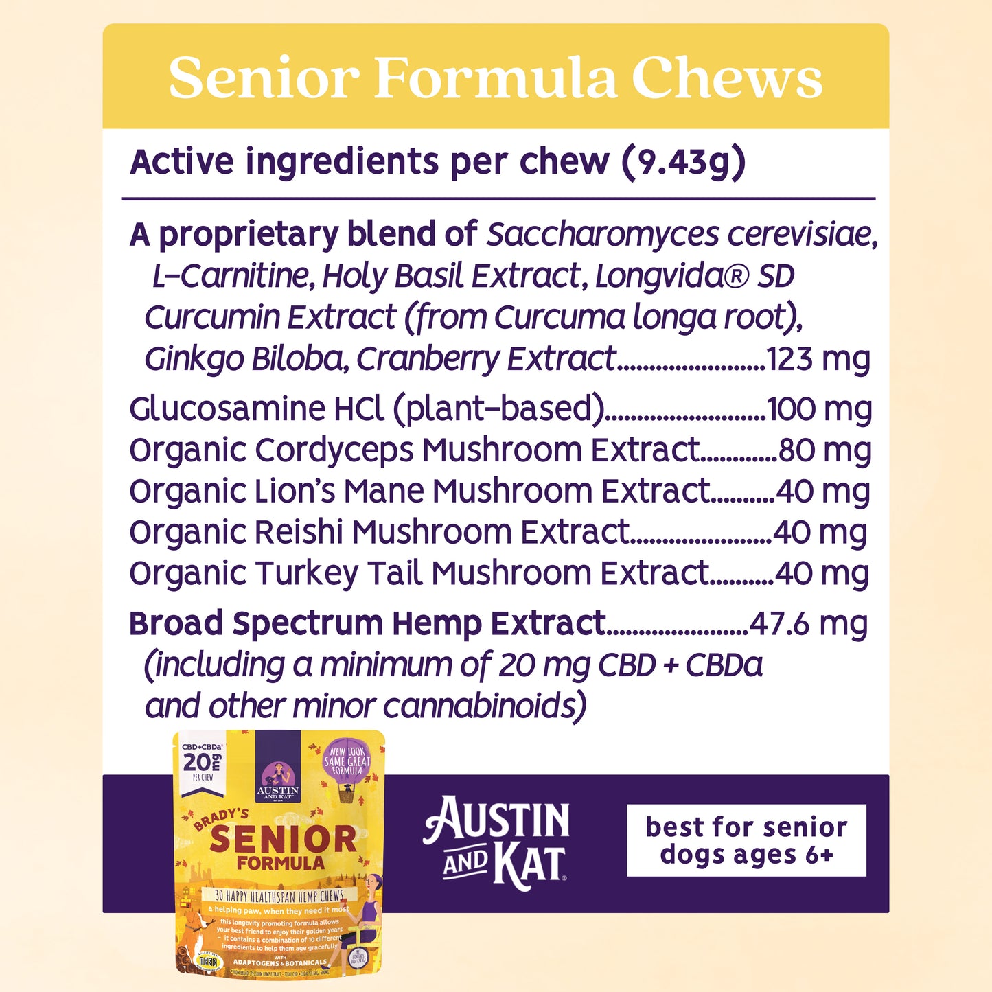 10 PACK - Senior Formula Chews - 20mg