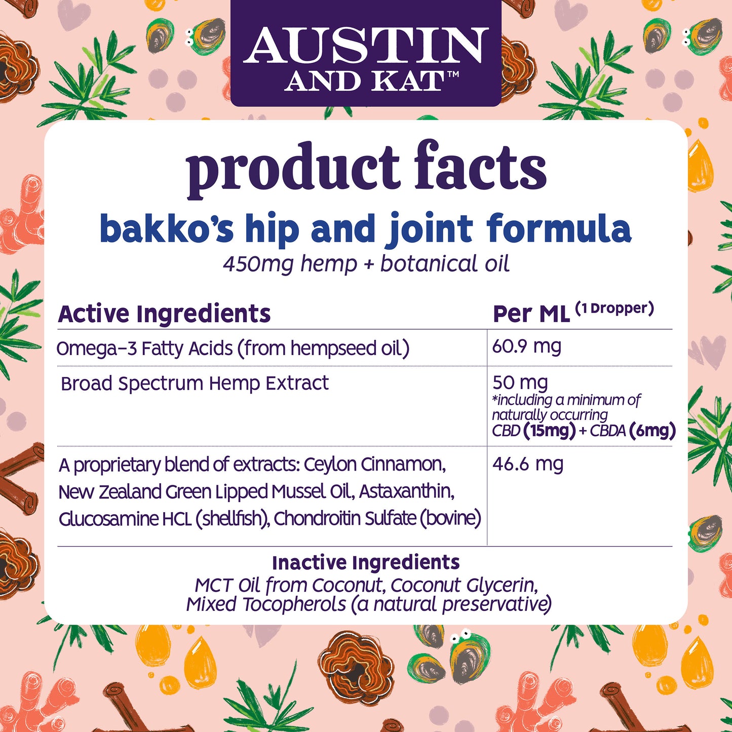 Bakko's Hip and Joint Oil - 450mg