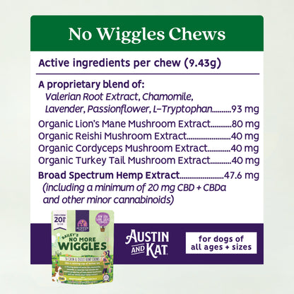 10 PACK - No More Wiggles Chews - 20mg