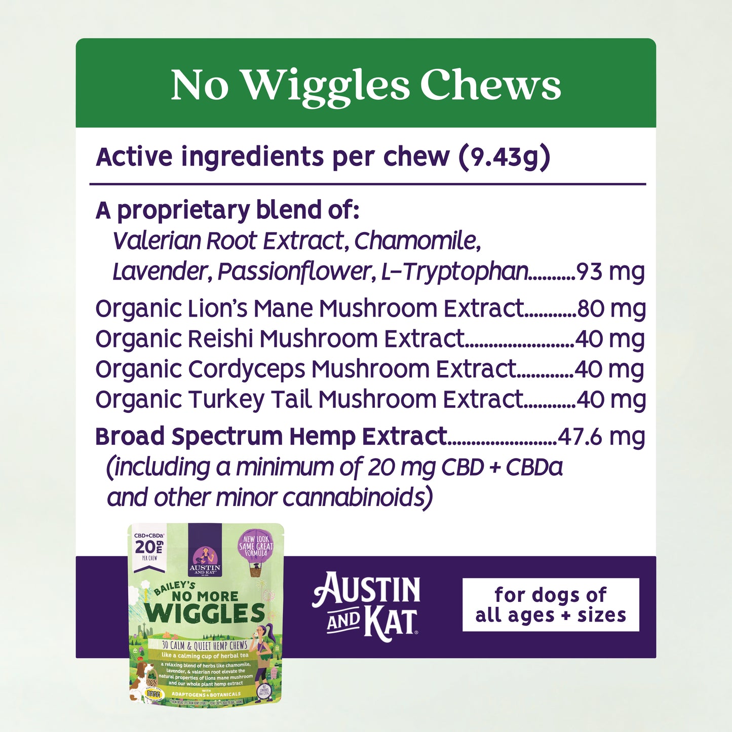 No More Wiggles Chews - 20mg